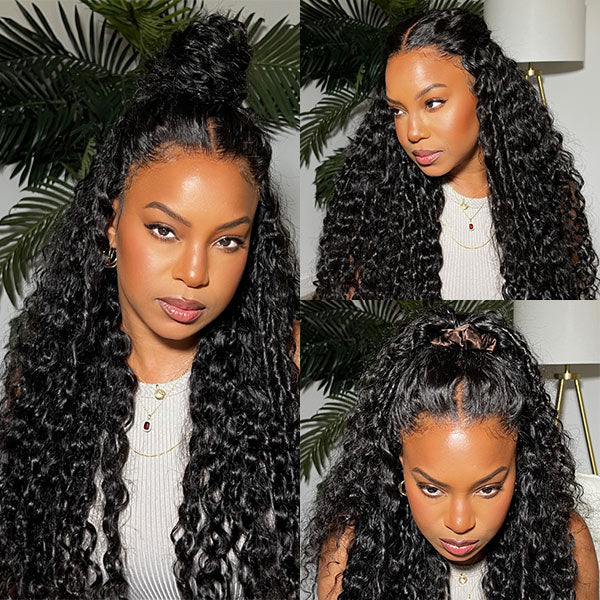 Water Wave Wear Go Wigs 7x5 HD Lace Real Glueless Lace Closure Wigs