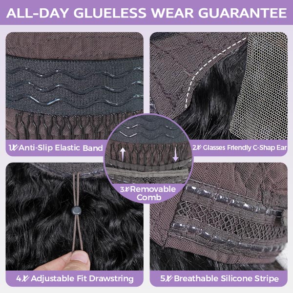 Body Wave Pre Bleached Knots Snug Fit Drawstring 13x4 13x6 HD Lace Front Wear Go Glueless Wig