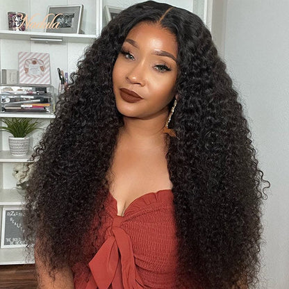 Afro Curly Wear Go Glueless Wig Pre-cut 7x5 HD Lace With Bleached Knots