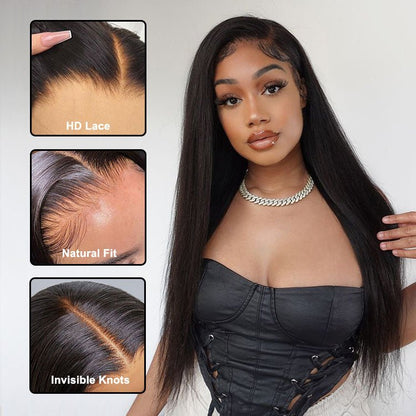 Superlove Lightning Deal 13x6 Straight Human Hair HD Transparent Lace Front Wig