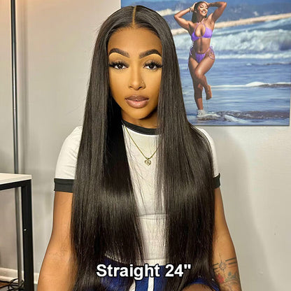 100% Glueless Wear Go Wig Pre-cut Lace Undetectable 7x5 HD Lace Wigs Preplucked with Natural Hairline Bleached Knots Human Hair Wigs