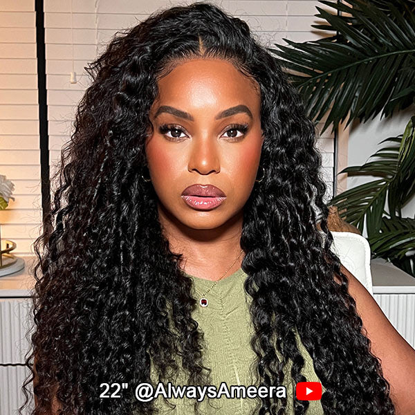 Deep Wave Wear Go Glueless Wigs 7x5 HD Lace Pre Cut Lace Closure Wigs
