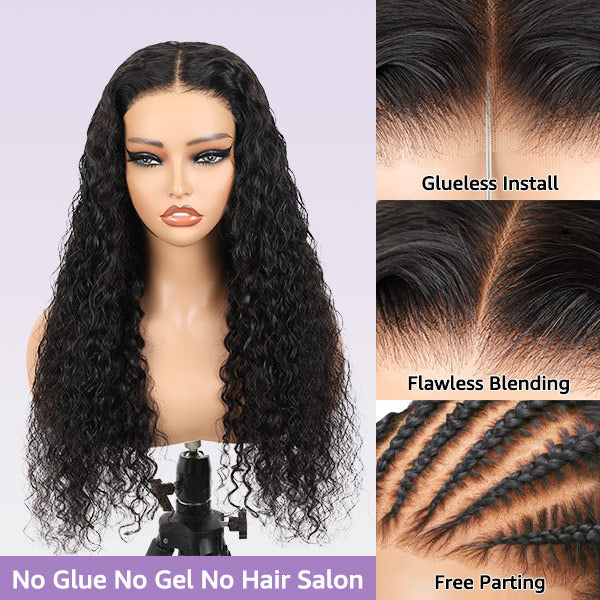 Water Wave Wear Go Wigs 7x5 HD Lace Real Glueless Lace Closure Wigs